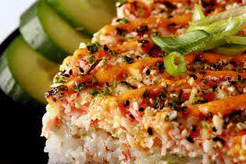 easy salmon sushi bake recipe