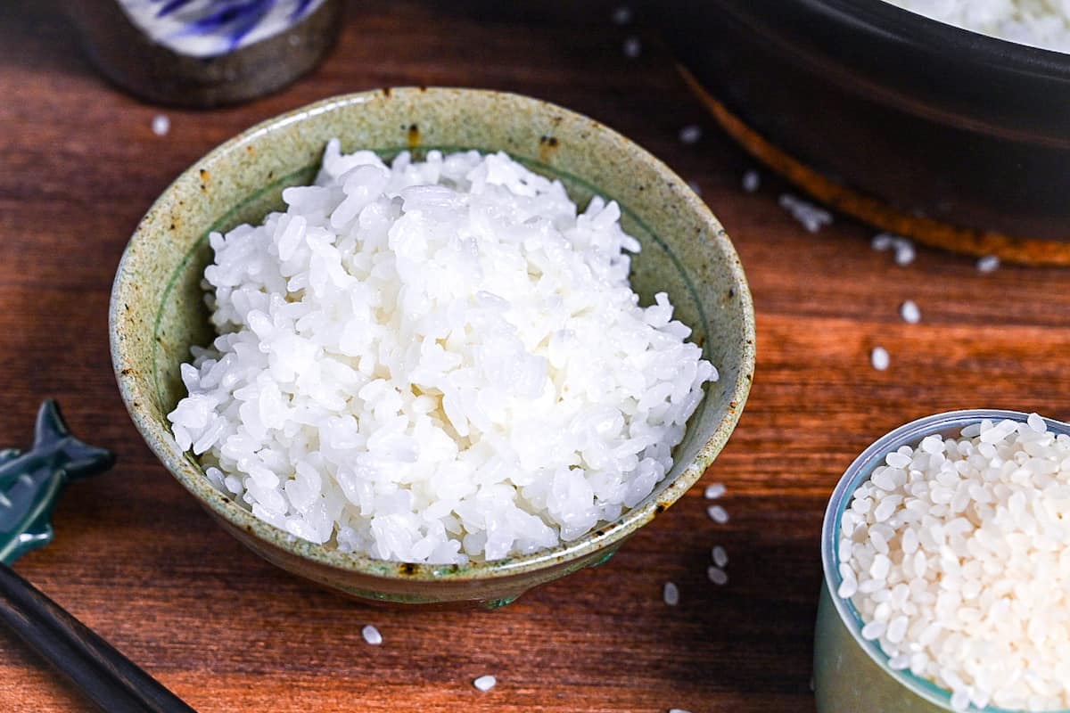 pressure cooked short grain rice