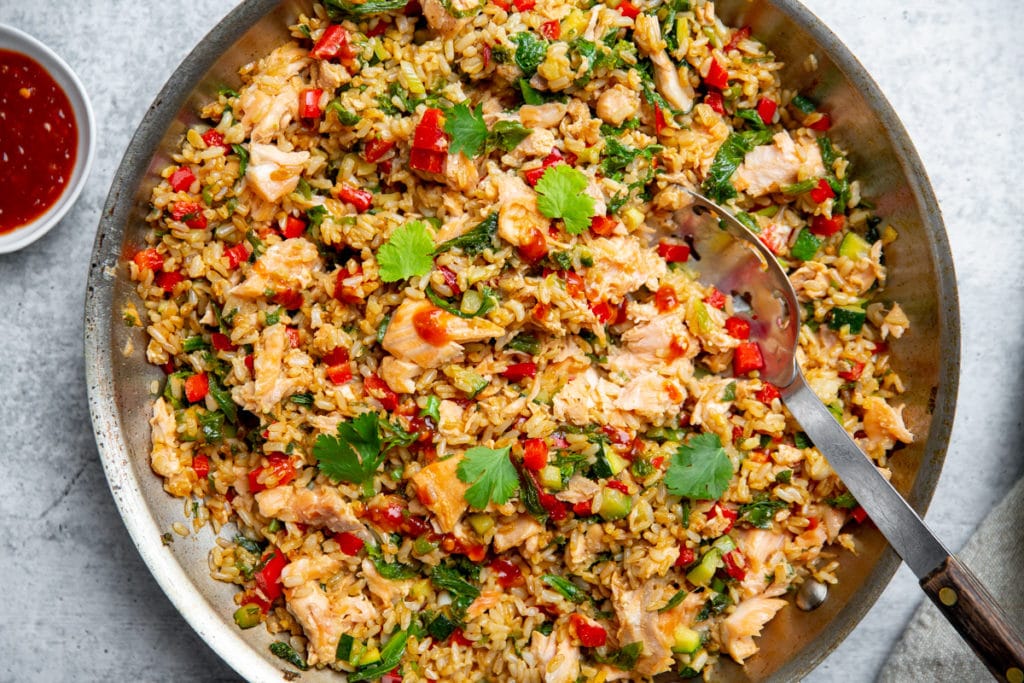 fried rice from leftover rice